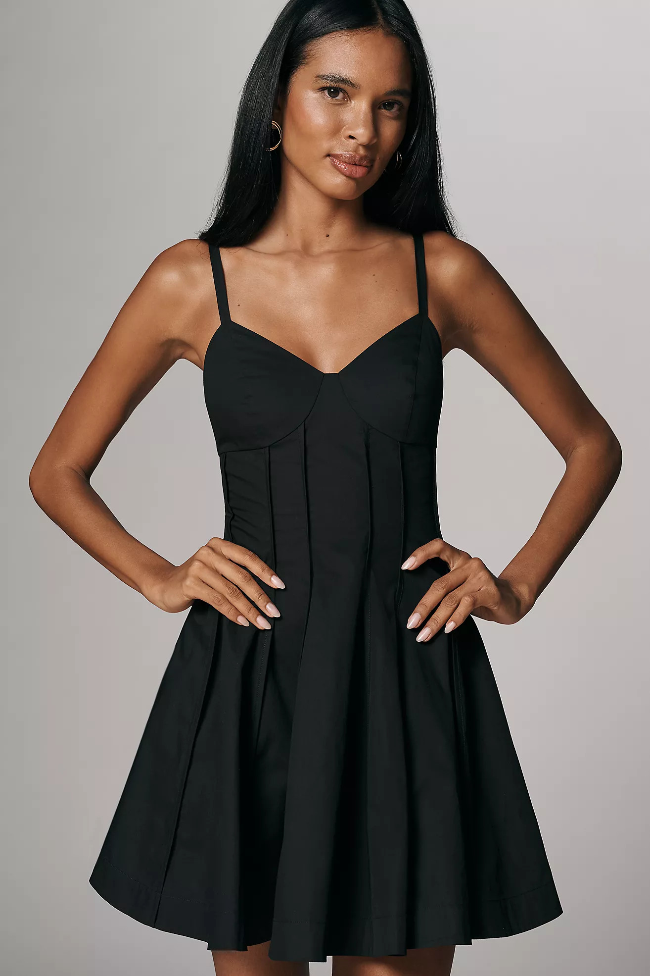 Mare Mare Cotton V-Neck Corset Mini Dress | Anthropologie (US)