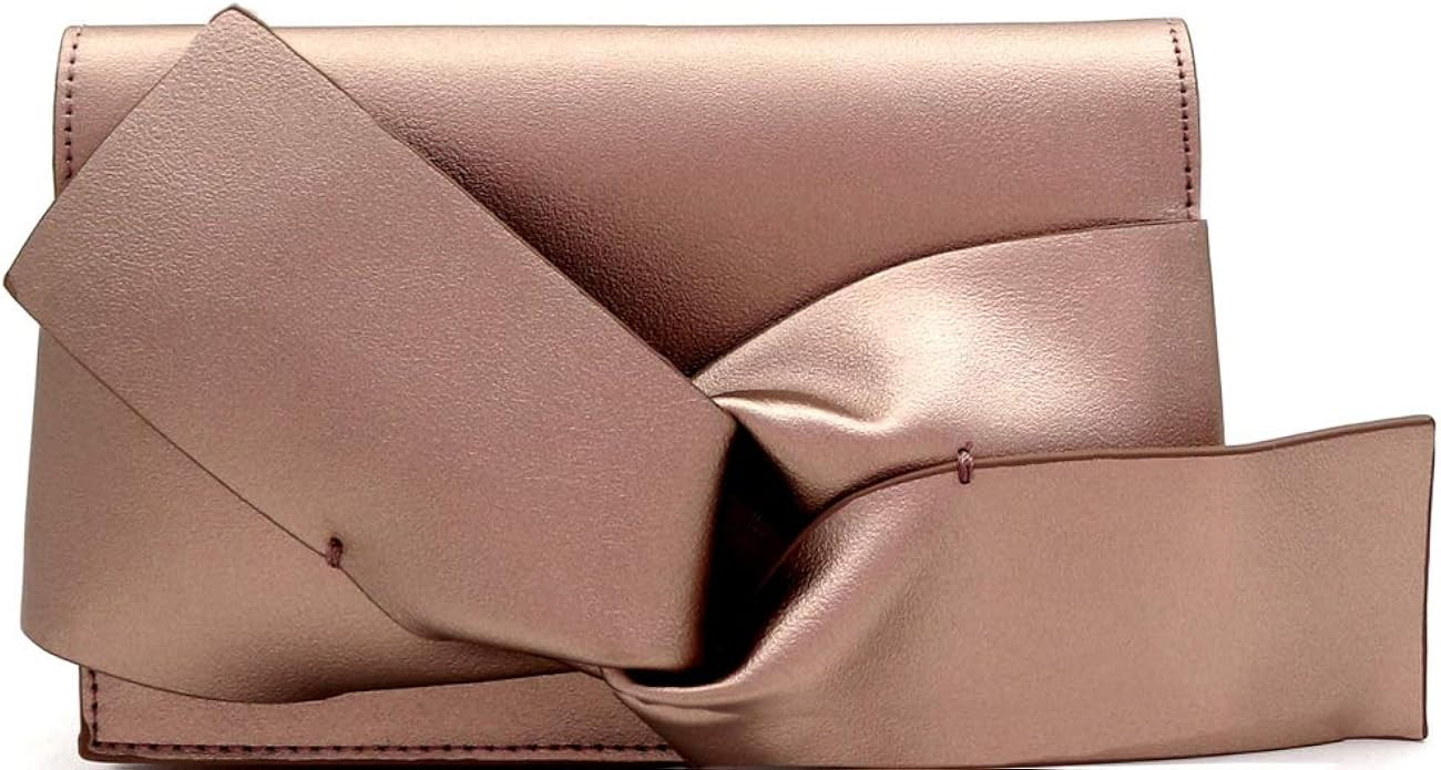 Vega Leather Small Cellphone Clutch Bow Shoulder Bag with Chain Crossbody Strap Party Wedding Pro... | Amazon (US)