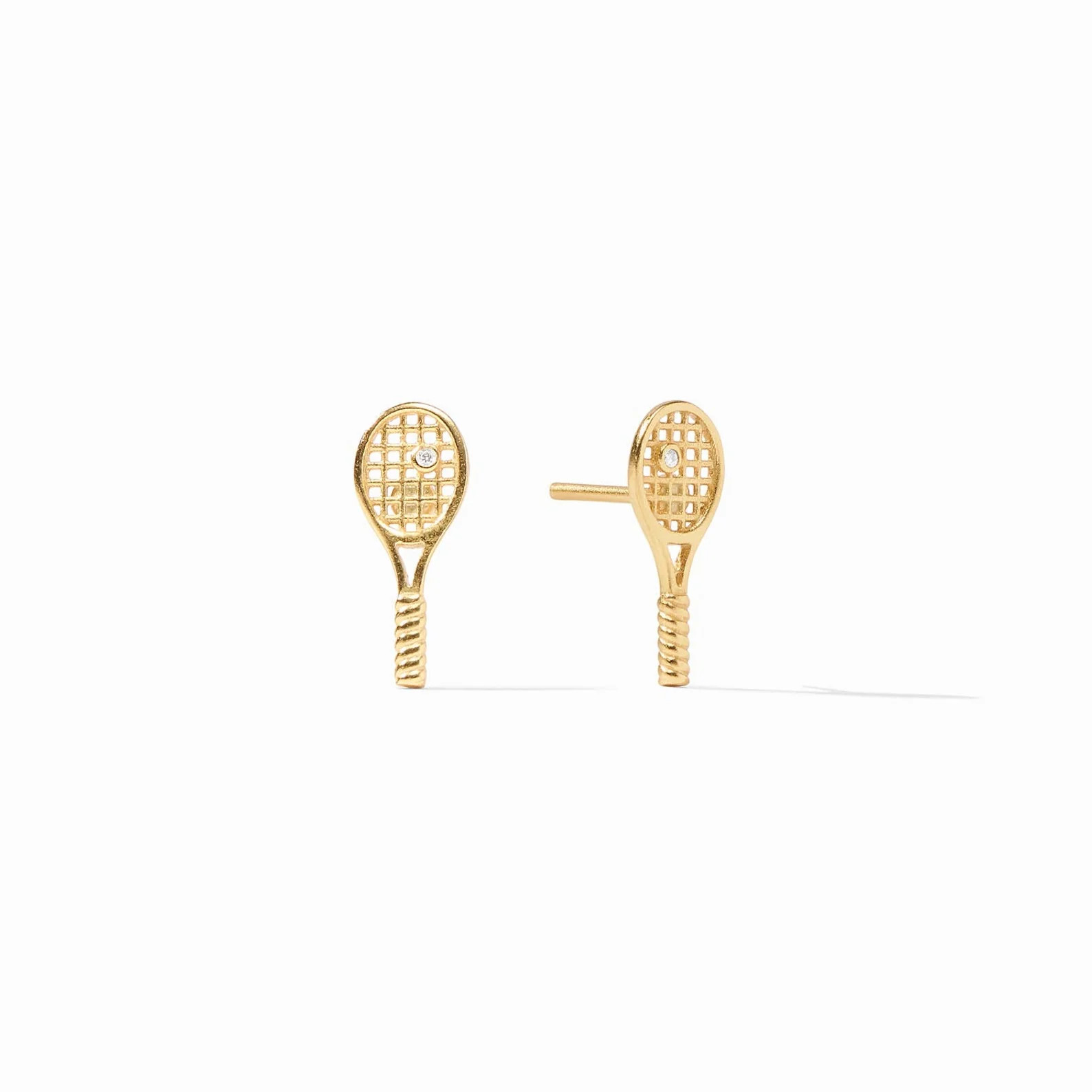 Tennis Racquet Gold Stud Earrings | Julie Vos | Julie Vos