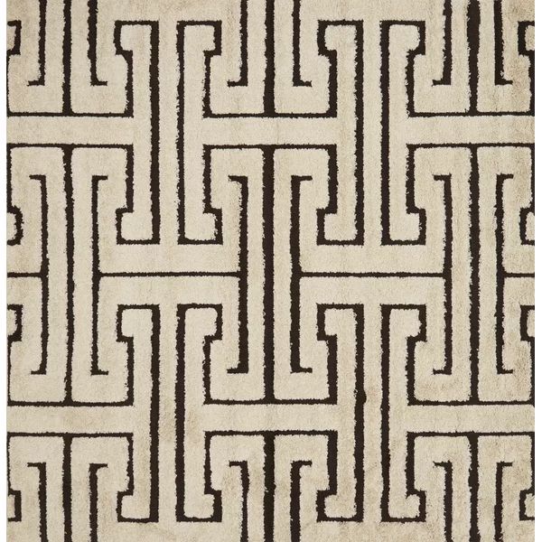 Dania Geometric Beige/Black Area Rug | Wayfair North America