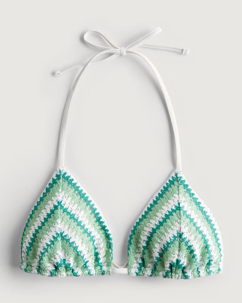 Women's Crochet Triangle Bikini Top | Women's Swimwear | HollisterCo.com | Hollister (US)