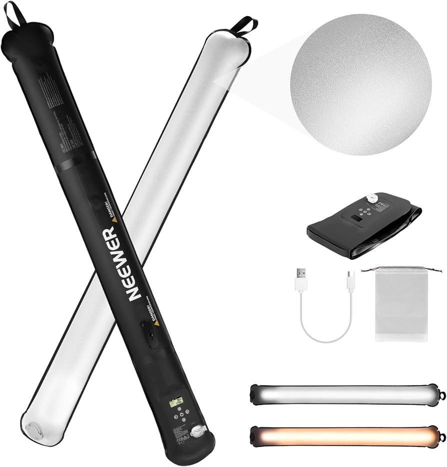 NEEWER Basic 21W Handheld LED Fill Light 35.5"/90cm, Bi Color Portable Inflatable TPU Video Light... | Amazon (US)