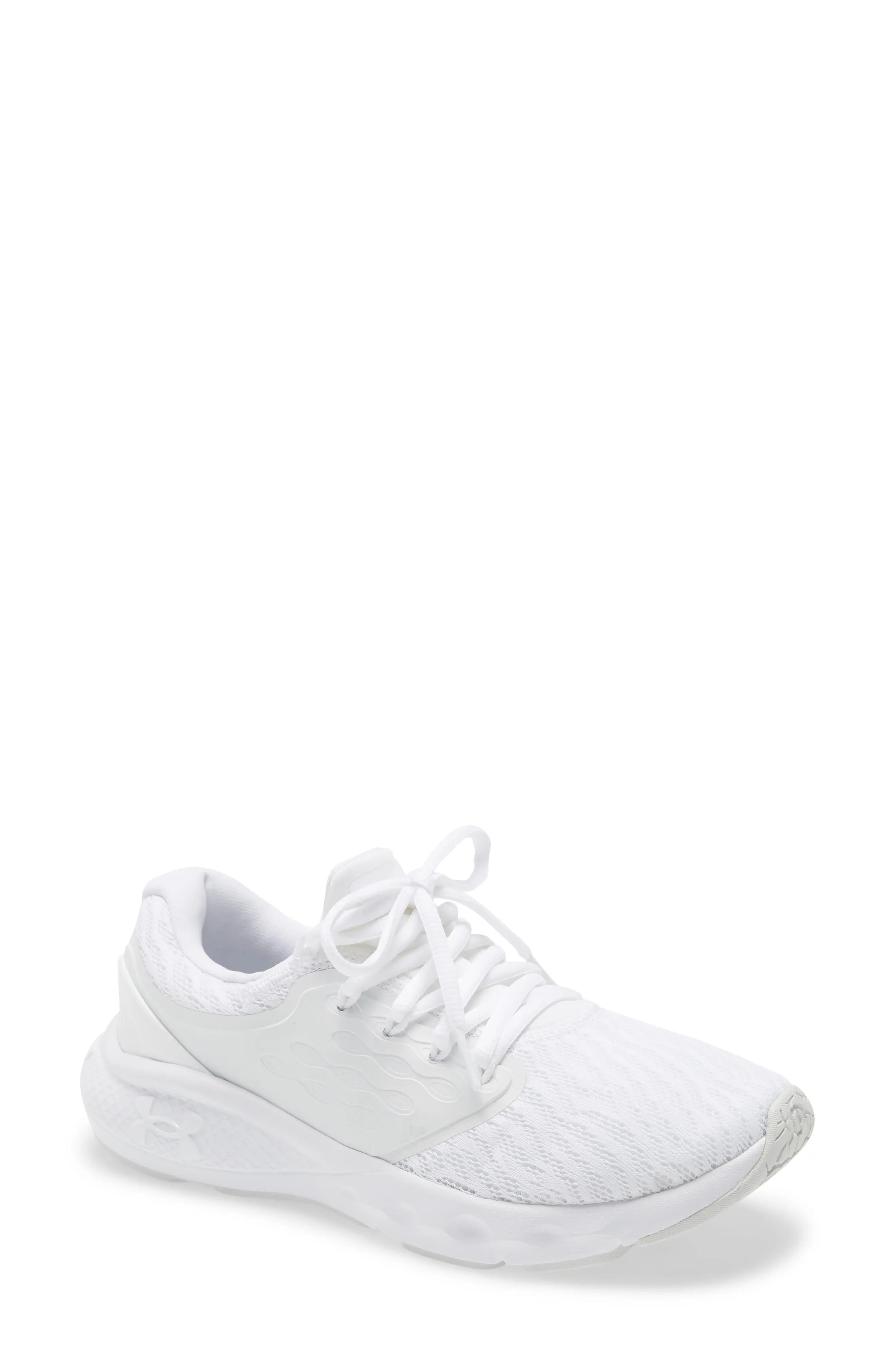 Under Armour Charged Vantage Running Shoe, Size 5 in White/White/White at Nordstrom | Nordstrom