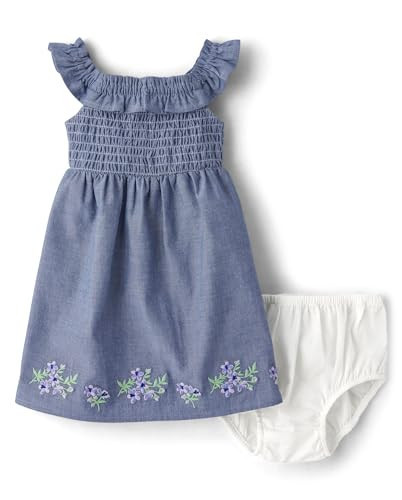 Gymboree,Chambray Dress,Chambray Blue,0-3 Months | Amazon (US)