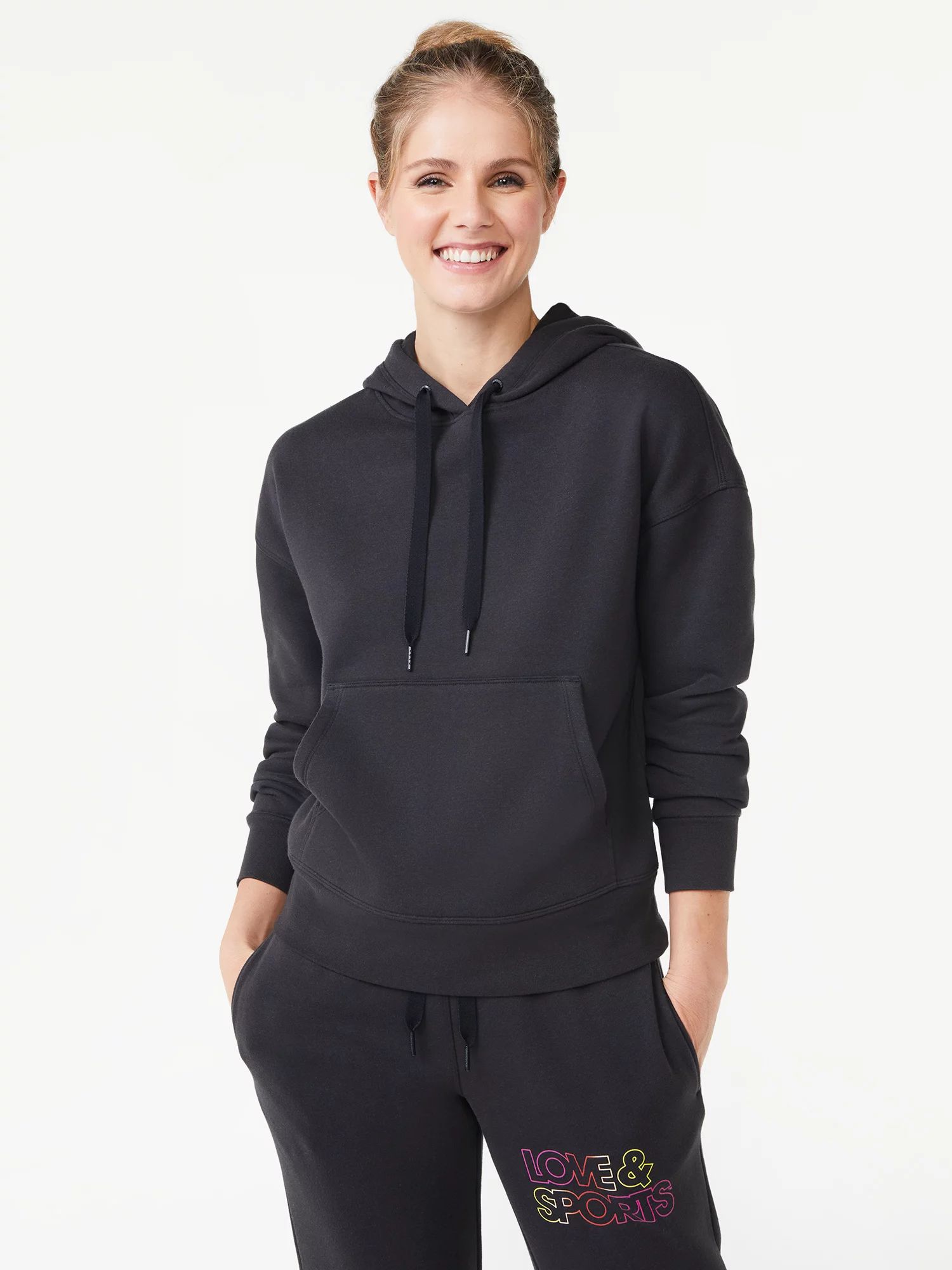 Love & Sports Women’s Heavyweight Fleece Pullover Hoodie - Walmart.com | Walmart (US)