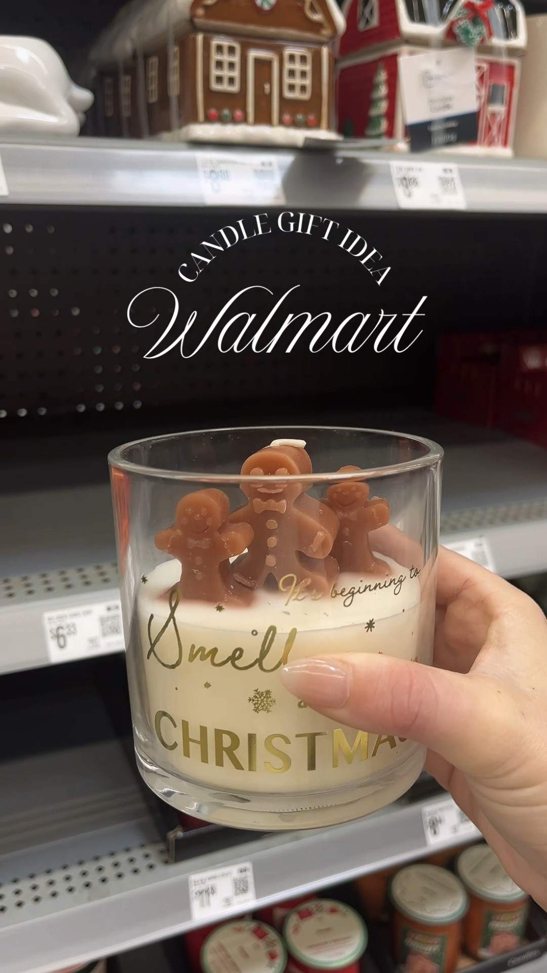 Walmart gingerbread candle 

#LTKGiftGuide #LTKHoliday #LTKHome