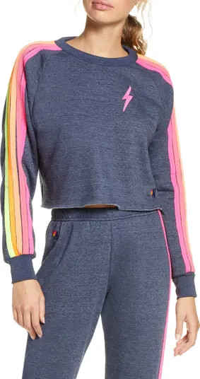 Aviator Nation Bolt Crop Sweatshirt | Nordstrom