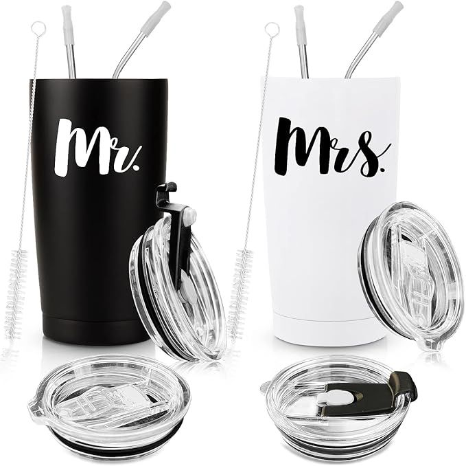 All Luxy Mr and Mrs Tumblers - Stylish Mr and Mrs Cups Gifts for Newlyweds - Future Mr and Mrs Wi... | Amazon (US)