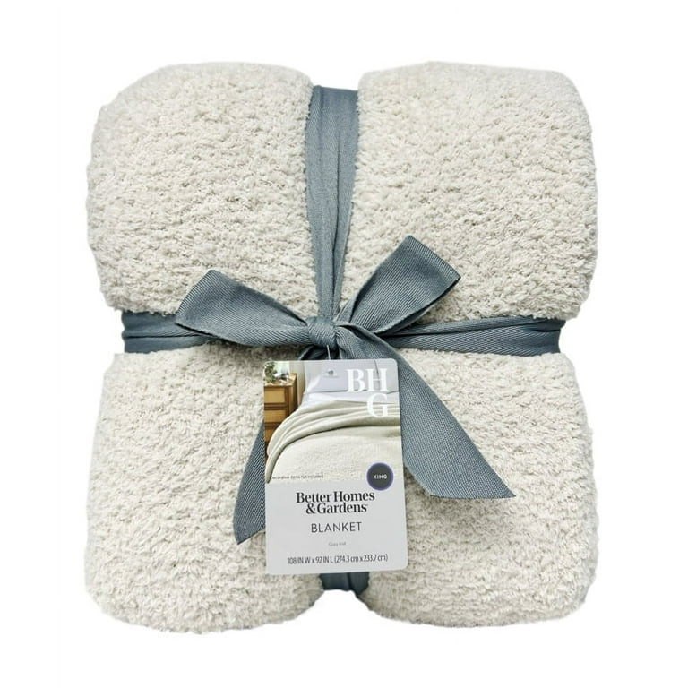 Better Homes & Gardens Cozy Knit Blanket, Beige, King | Walmart (US)