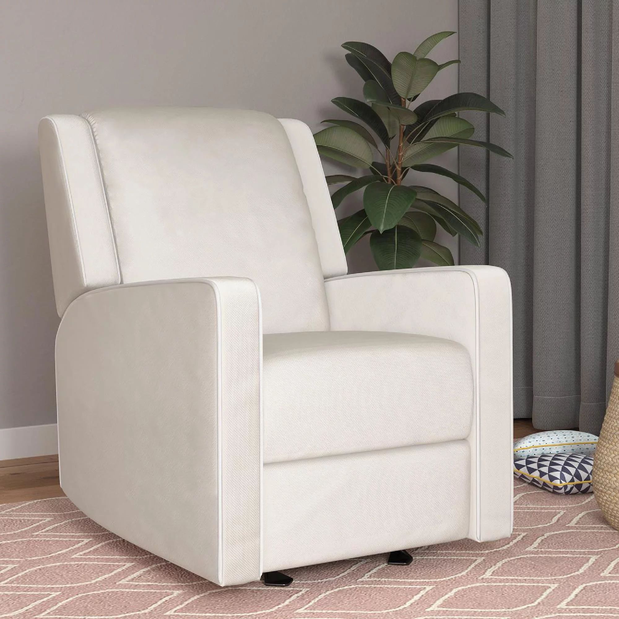 Baby Relax Robyn 2-in-1 Rocker Recliner Chair, White Linen | Walmart (US)