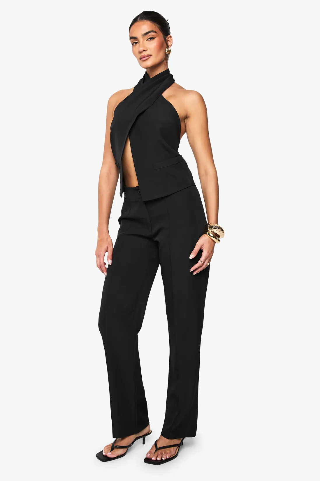 Woven Halter Co-ord | boohoo (US & Canada)