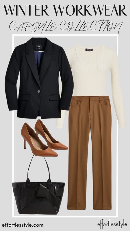Black Blazer + Camel Pants + Cognac Pumps

#LTKworkwear #LTKSeasonal #LTKstyletip
