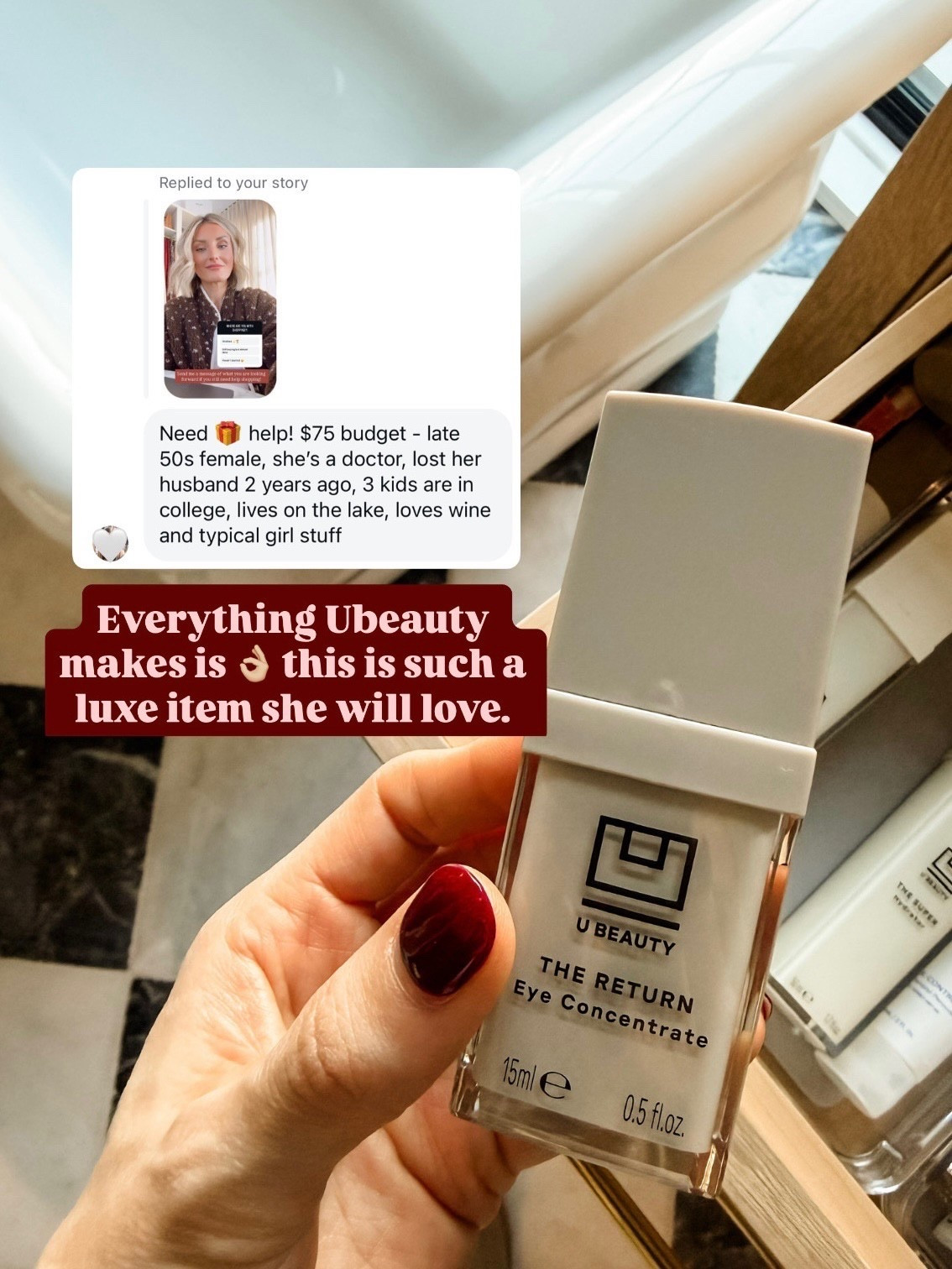 I’ve been loving this eye cream from Ubeauty! This would make a great gift for mom!

Loverly Grey, gift guide, gift ideas, Ubeauty, beauty finds

#LTKGiftGuide #LTKBeauty #LTKHoliday