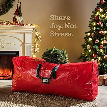 Zober Christmas Tree Storage Bag - Fits 9 Ft Artificial Trees - Plastic, Waterproof Christmas Tre... | Amazon (US)