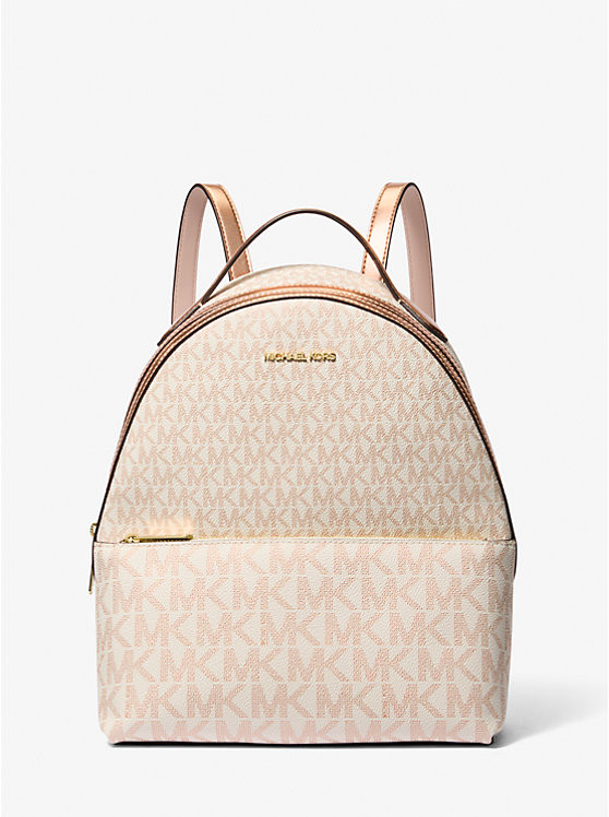 Sheila Medium Two-Tone Signature Logo Backpack | Michael Kors US