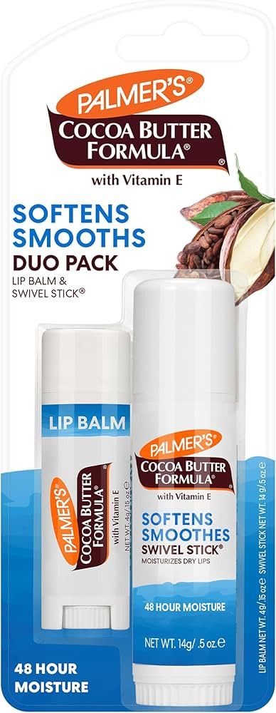 Palmer's Cocoa Butter Formula Duo Pack, Moisturizing Swivel Stick and Lip Balm with Vitamin E, Al... | Amazon (US)