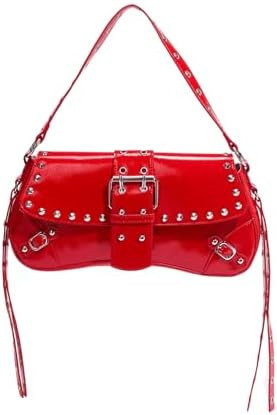 MakeMeChic Women's Shoulder Bags Y2K PU Leather Clutch Small Purse Hobo Bags | Amazon (US)