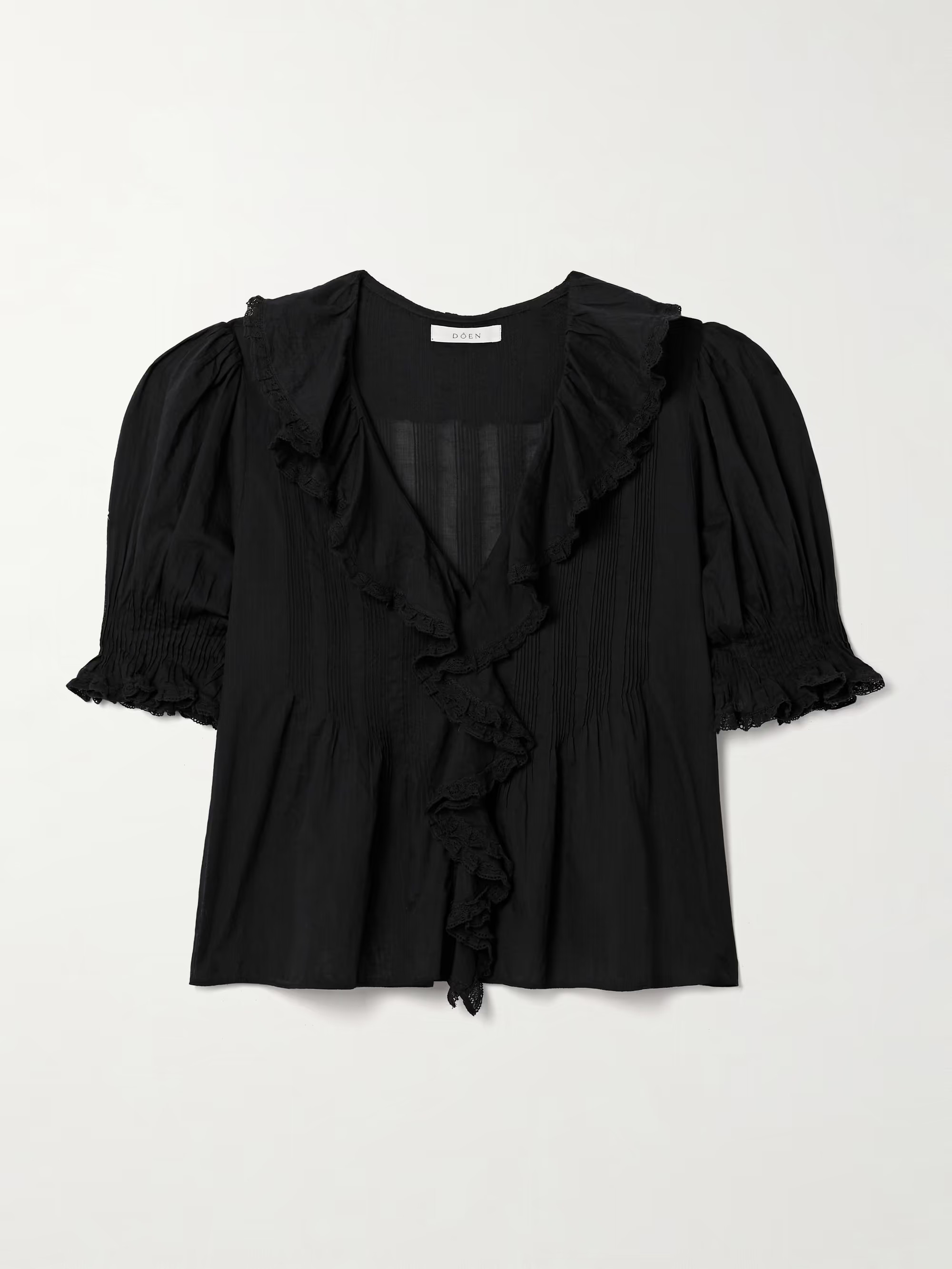 Henri ruffled pintucked organic cotton-voile top | NET-A-PORTER APAC