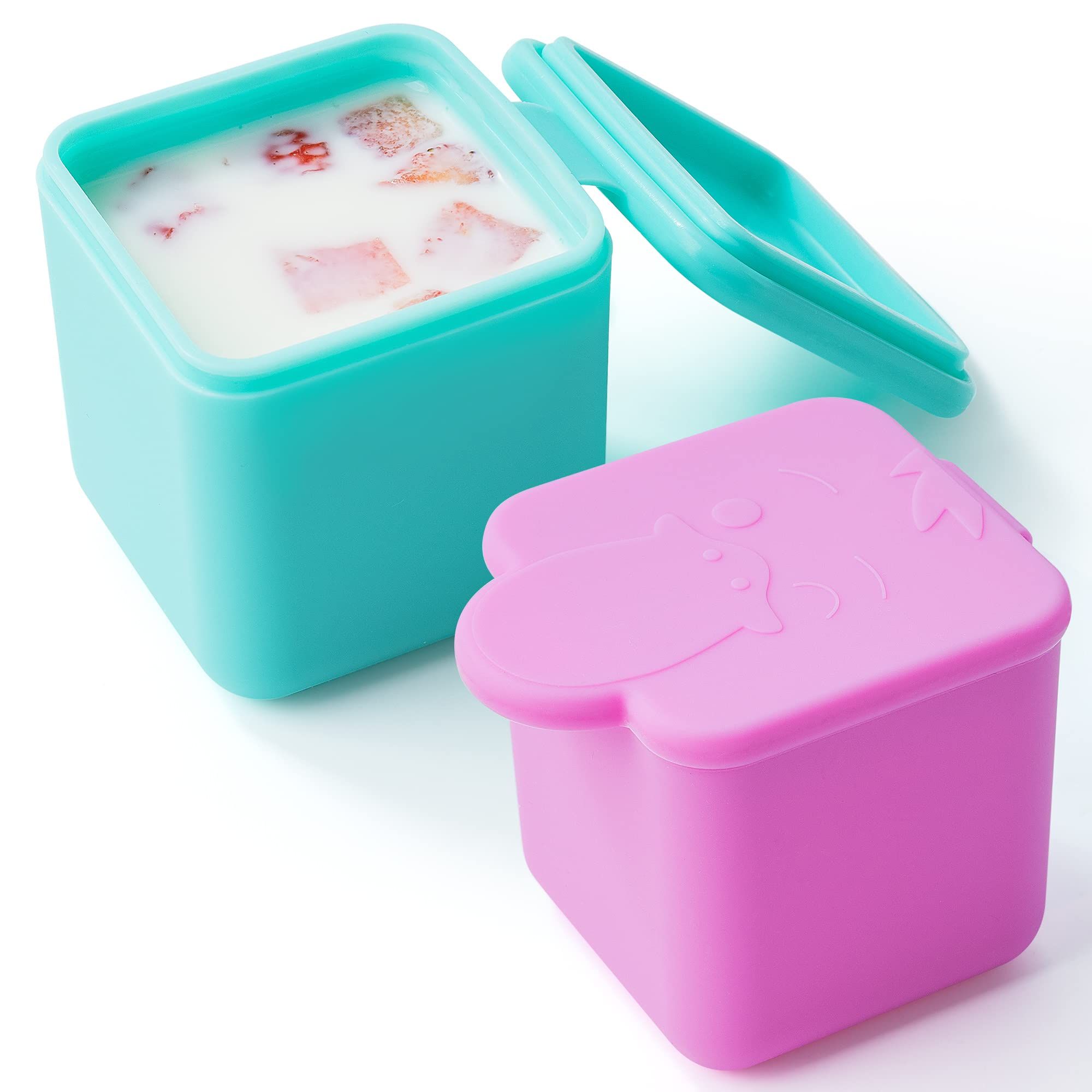 Homotte Leakproof Dips Containers Compatible with Most Bento Lunch Box, 2x 4 oz Salad Dressing Co... | Amazon (US)