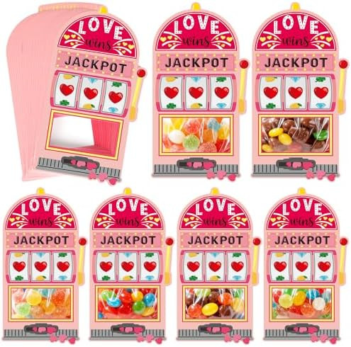 COCHIE 48 Pack Valentines Day Cards for Kids DIY Valentine Exchange Cards with Clear Treat Bags &... | Amazon (US)