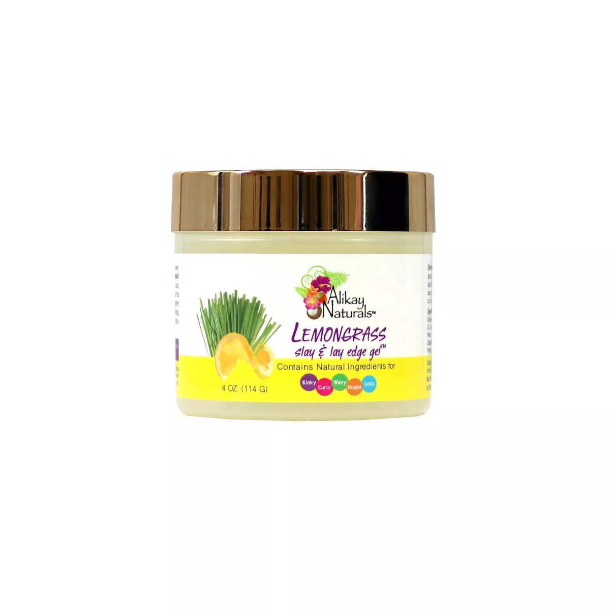 Alikay Naturals Lemongrass Slay and Lay Edge Gel - 4oz | Target