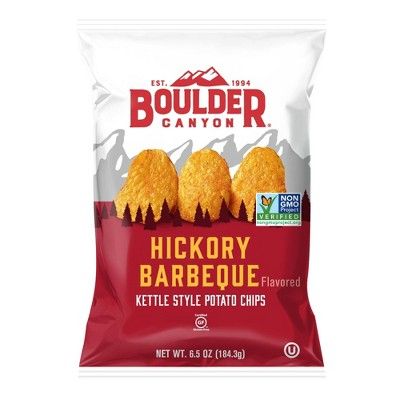 Boulder Canyon Hickory Barbeque Kettle Cooked Potato Chips - 6.5oz | Target