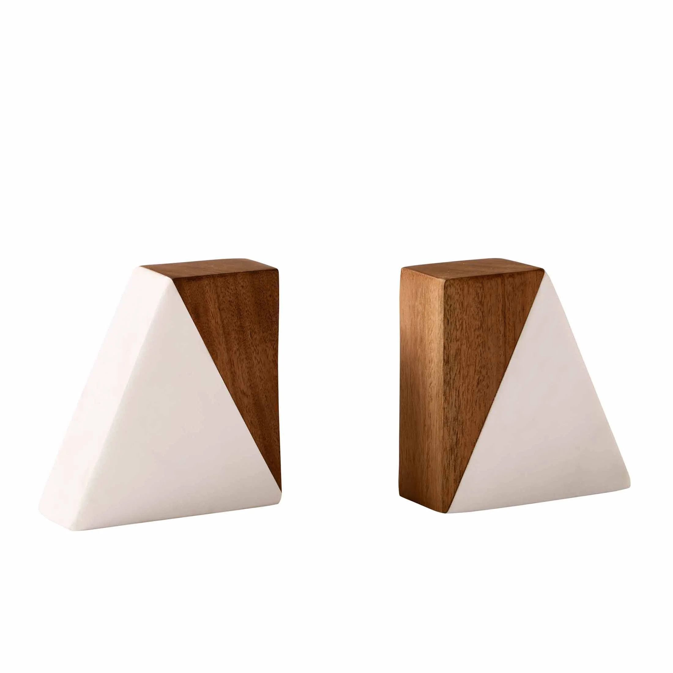 Better Homes & Gardens Wood and Marble Bookends, 1.77" x 4.56" | Walmart (US)