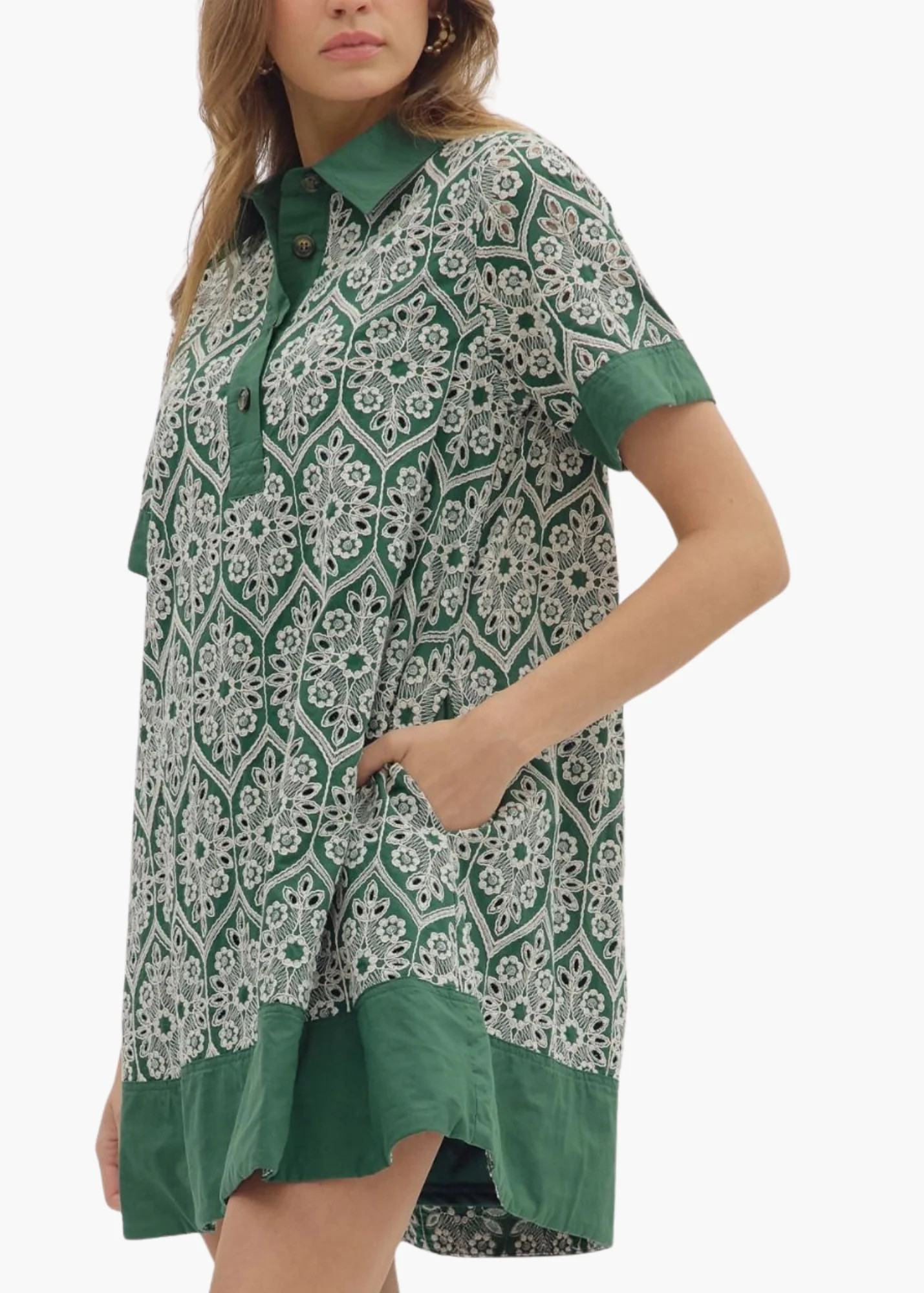 Beckett Dress in Hunter Green | Poppy and Pink