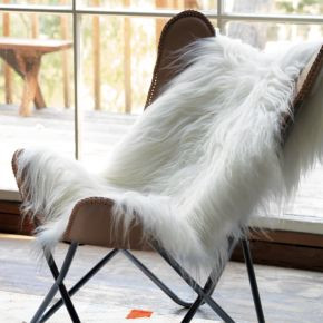 icelandic sheepskin throw | CB2