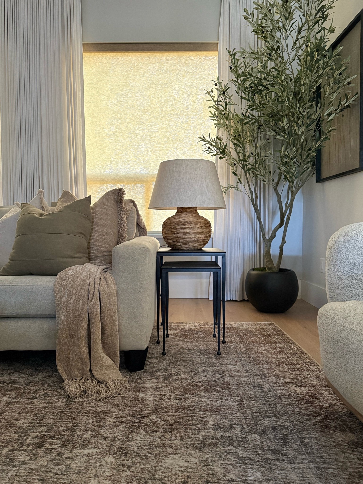 A few @Wayfair favorites! 
Iron nesting tables and woven lamp. Casually organic yet elegant! 
#ad #wayfair #wayfairpartner