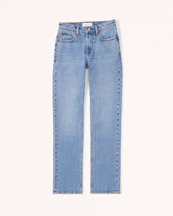 Mid Rise Straight Jean | Abercrombie & Fitch (US)