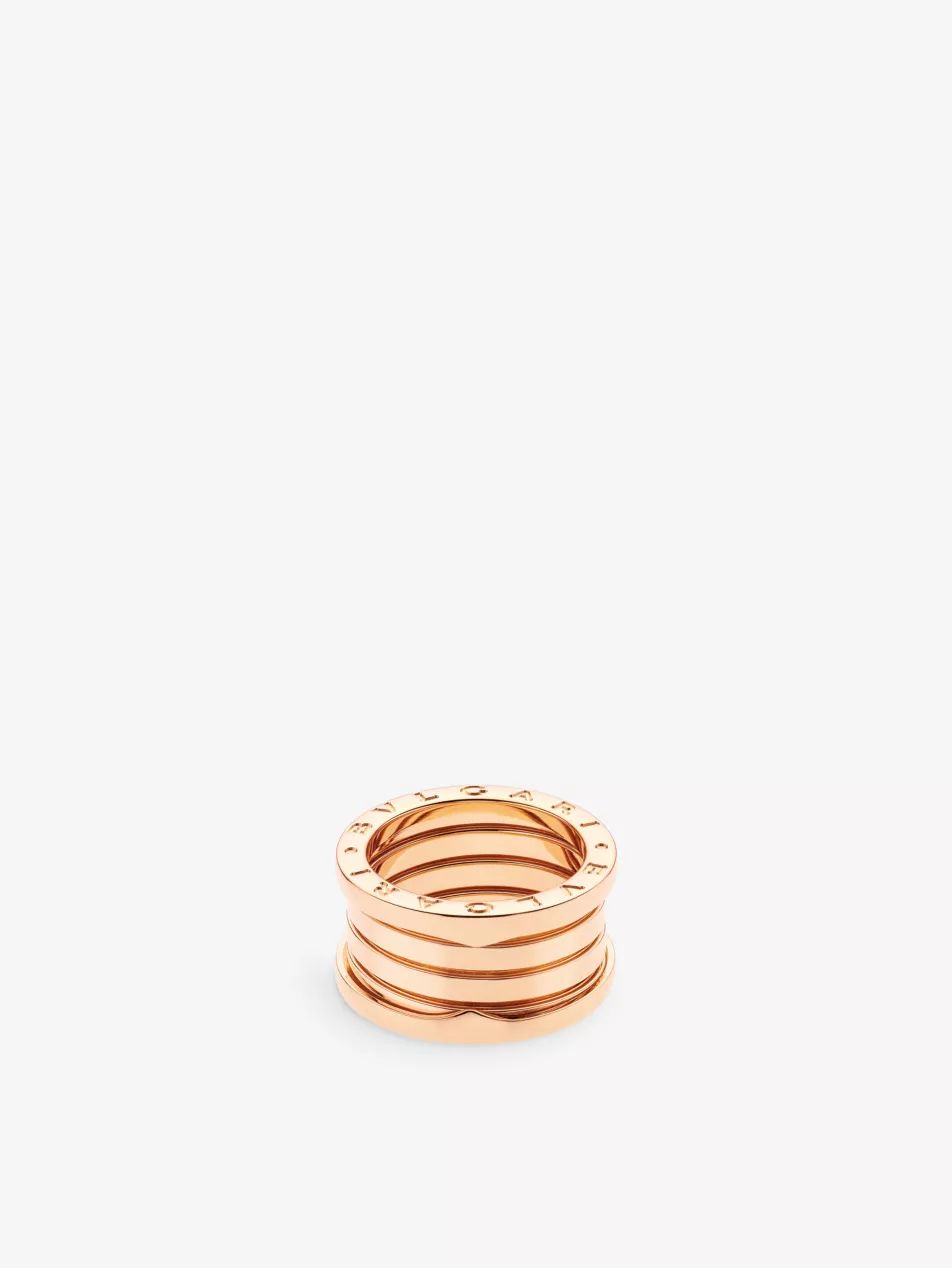 B.zero1 four-band 18ct rose-gold ring | Selfridges