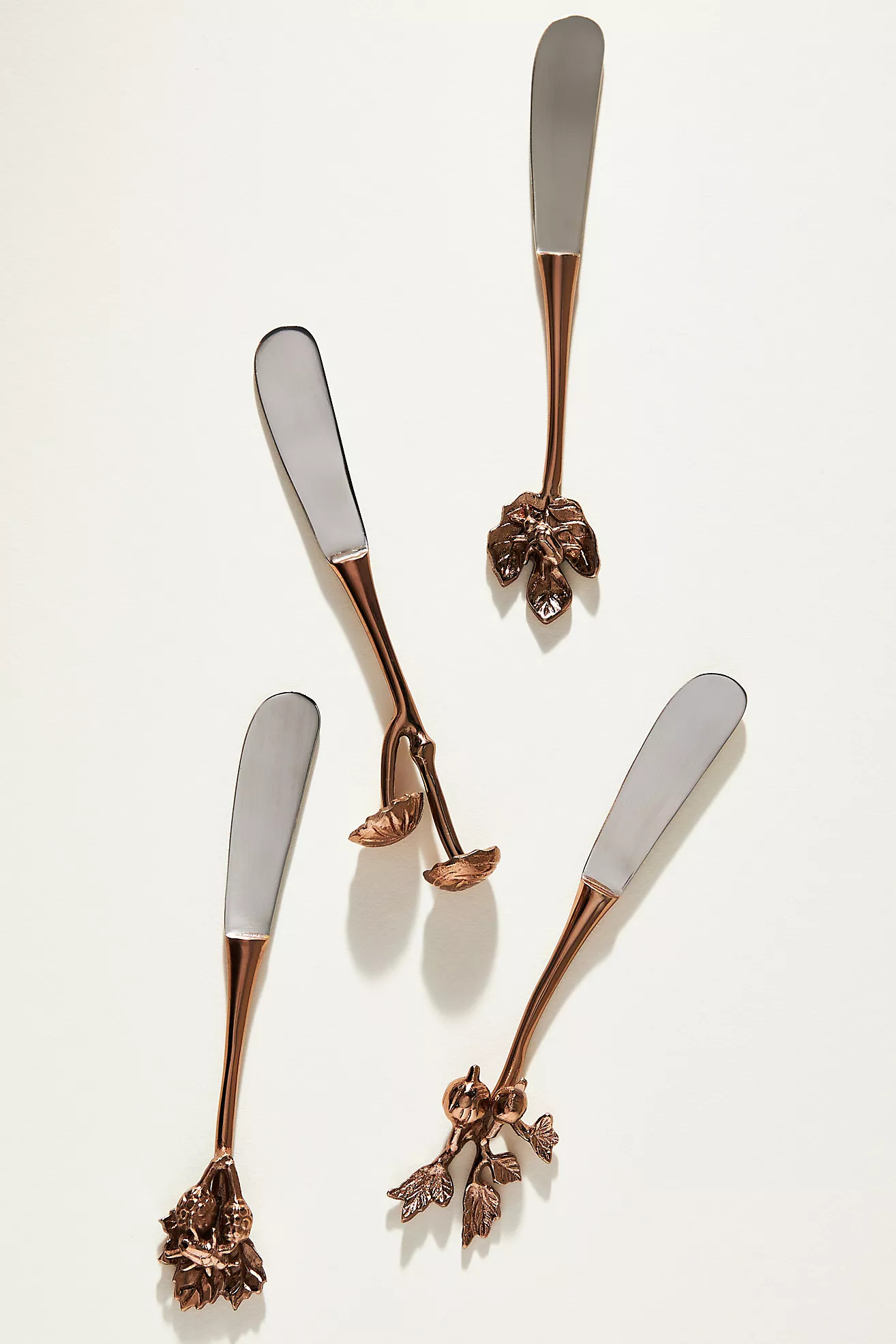 Foliage Bronze Stainless Steel Brass, Set of 4, Spreaders | Anthropologie (US)