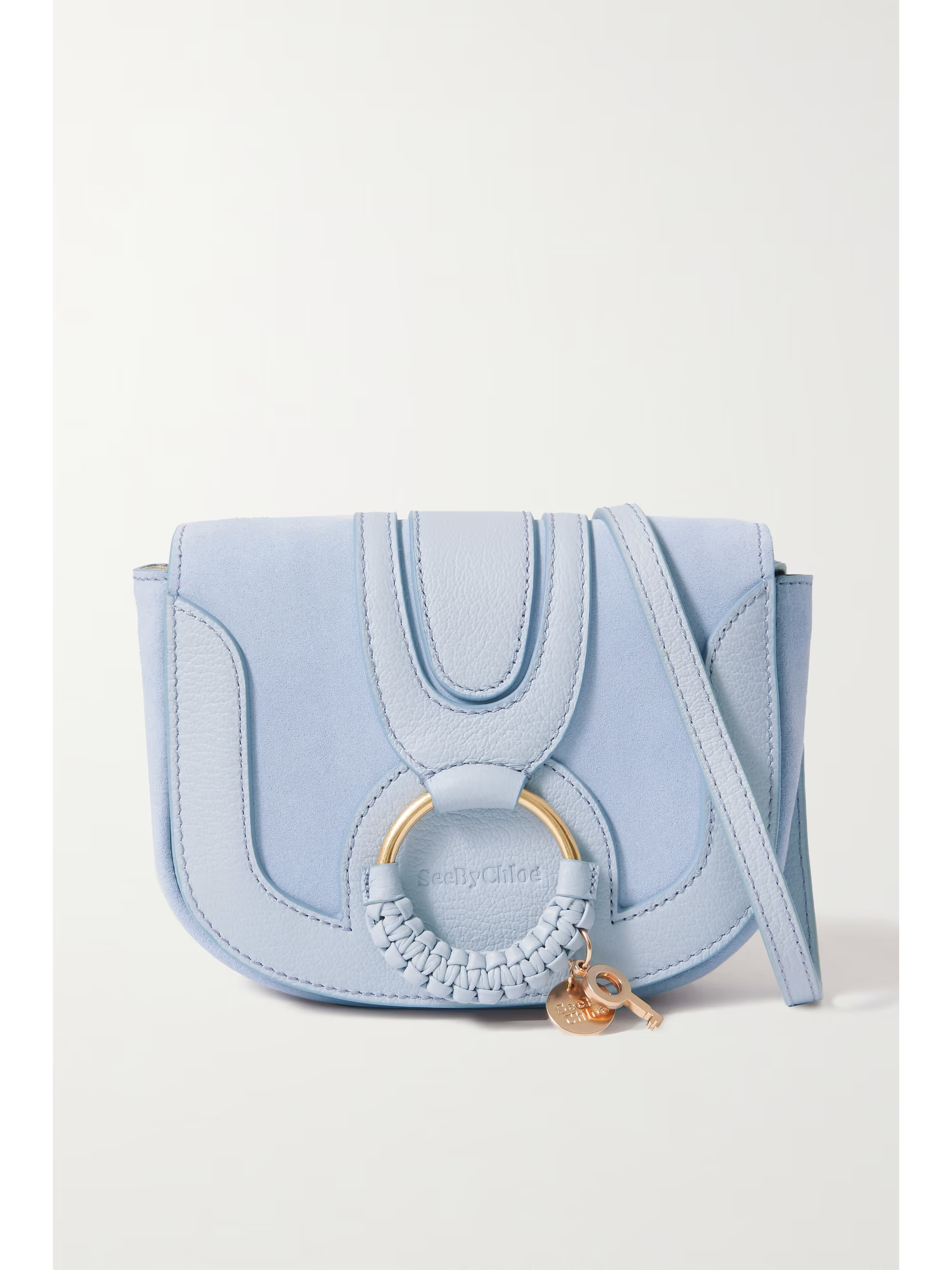 Hana mini textured-leather and suede shoulder bag | NET-A-PORTER (US)