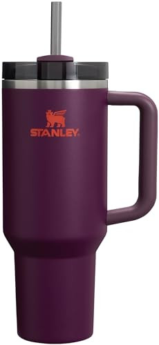 STANLEY Quencher H2.0 Tumbler with Handle and Straw 40 oz | Flowstate 3-Position Lid | Cup Holder Compatible for Travel | Insulated Stainless Steel Cup | BPA-Free | Plum | Amazon (US)