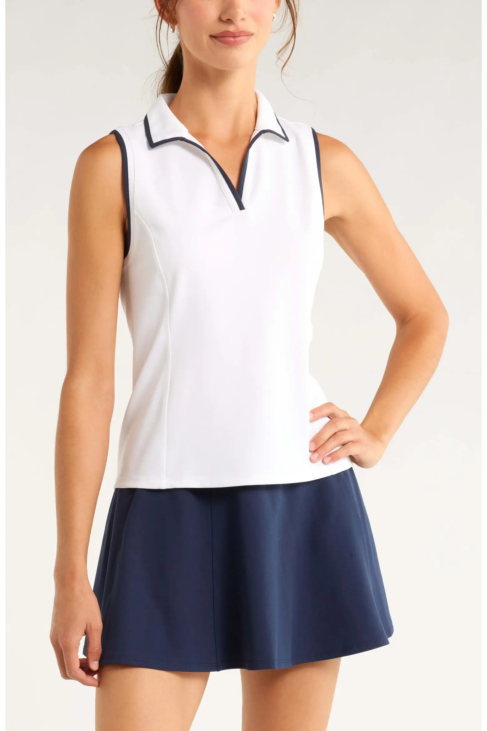 Zella Pace Piqué Knit Polo Tank (Women) | Nordstrom | Nordstrom