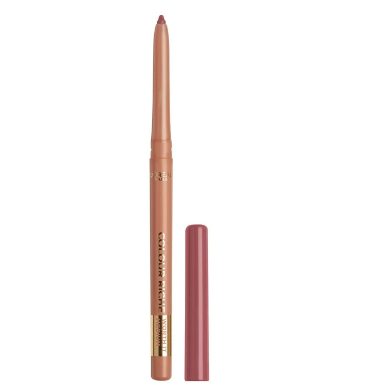 L'Oreal Paris Colour Riche Lip Liner Pencil with Omega 3 and Vitamin E, Worth It Medium, 0.01 oz ... | Walmart (US)