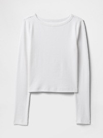 Heavyweight Rib Cropped Boatneck T-Shirt | Gap (US)