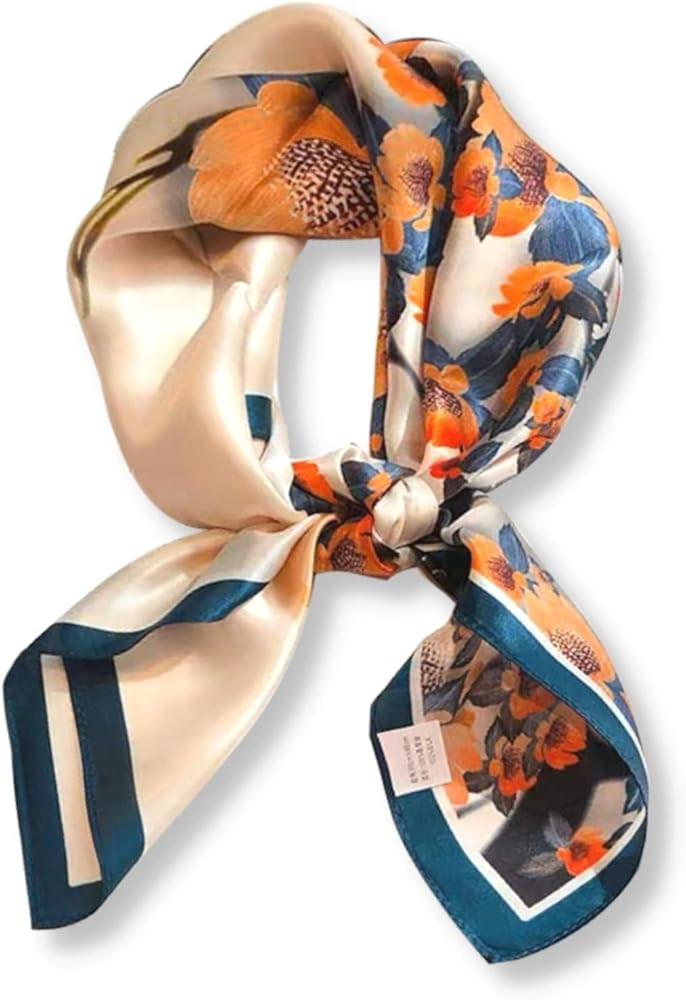 PoeticEHome 100% Pure Mulberry Silk Square Scarf 27"x27" Women Neckerchief Headscarf Gift Packed | Amazon (US)