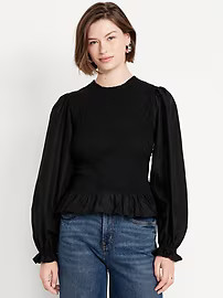 Long-Sleeve Smocked Top | Old Navy (US)