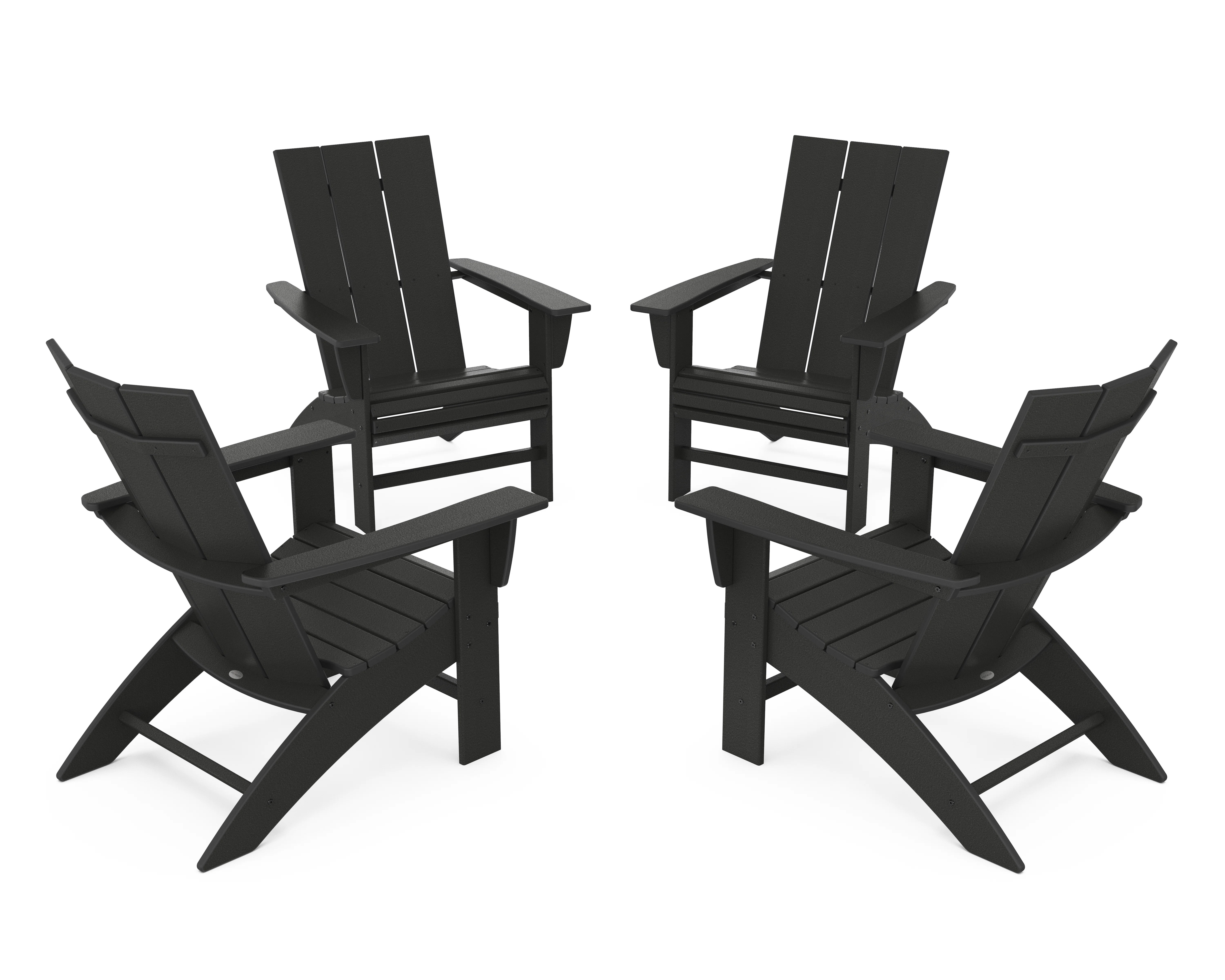 POLYWOOD Modern Plastic Adirondack Chair (Set of 4) | Wayfair North America