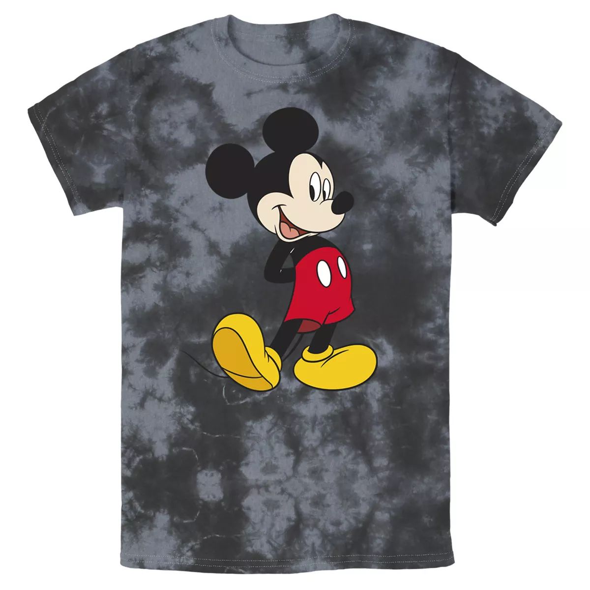 Men's Mickey & Friends Smiling Mickey Mouse Portrait Acid Wash T-Shirt | Target