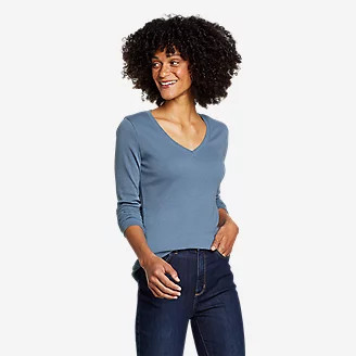 Favorite Long-Sleeve V-Neck T-Shirt | Eddie Bauer, LLC