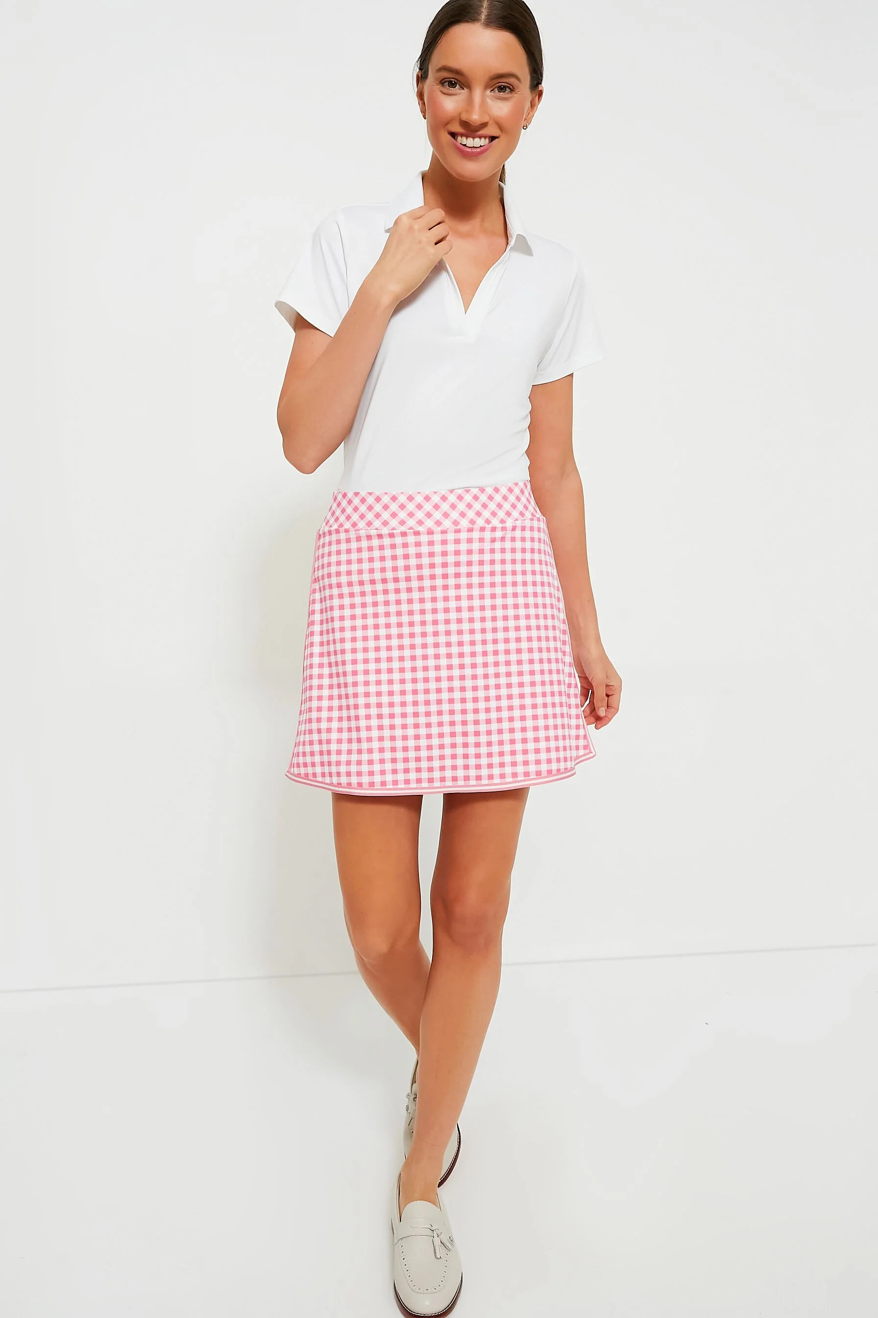 White Short Sleeve Caroline Polo | Tuckernuck (US)