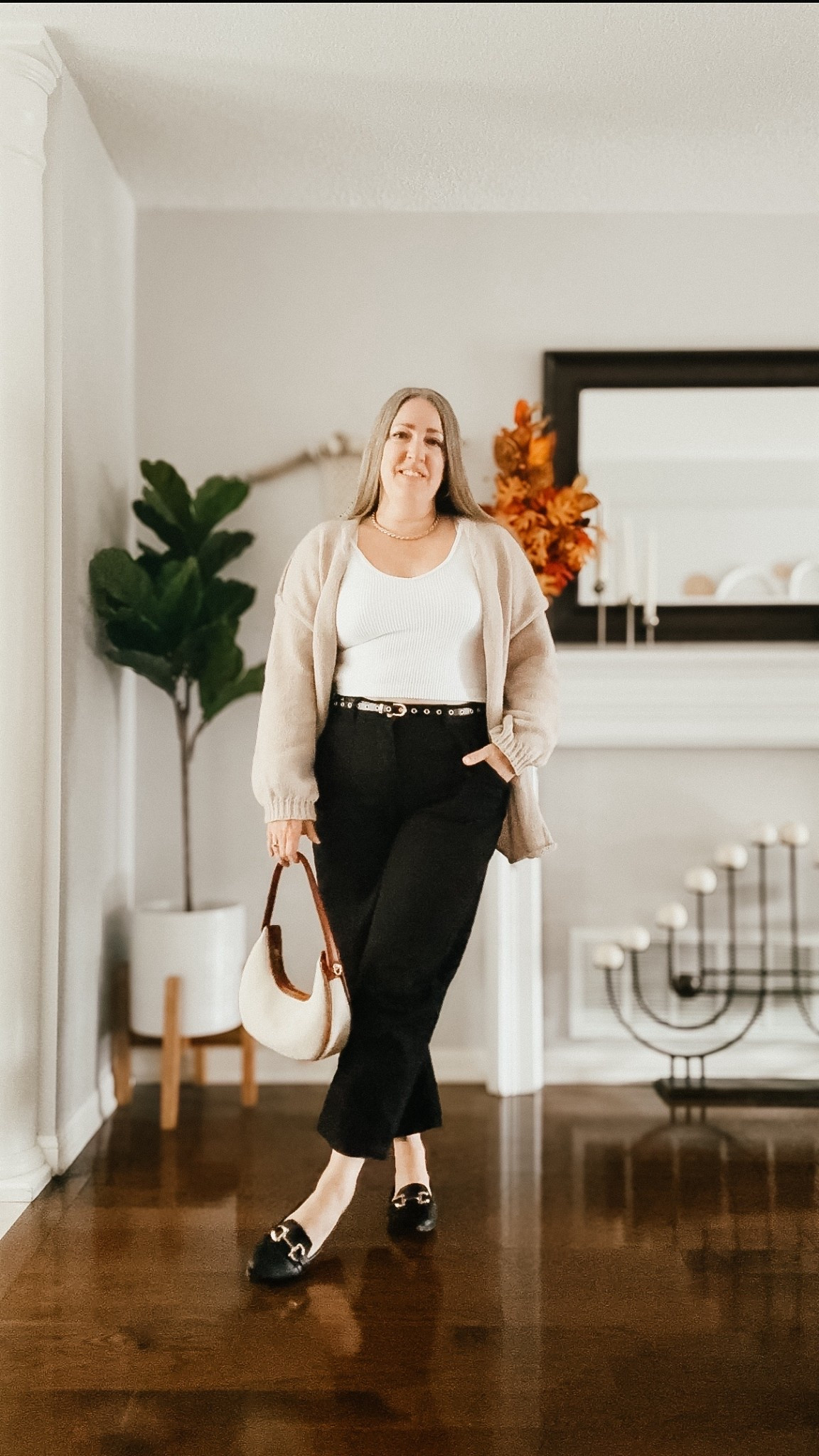 Neutral Thanksgiving Day outfit
Black barrel jeans, beige cardigan, gold jewelryy

#LTKFindsUnder100 #LTKSeasonal #LTKOver40