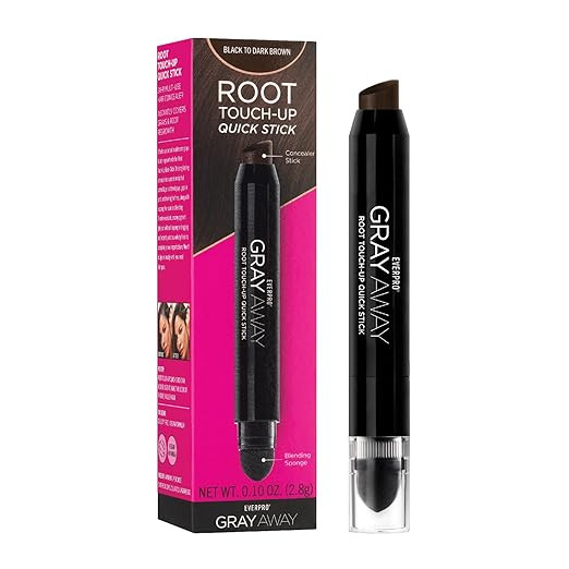 EVERPRO Gray Away Root Touchup Quick Stick, Black/Dark Brown, 0.1 Oz | Amazon (US)