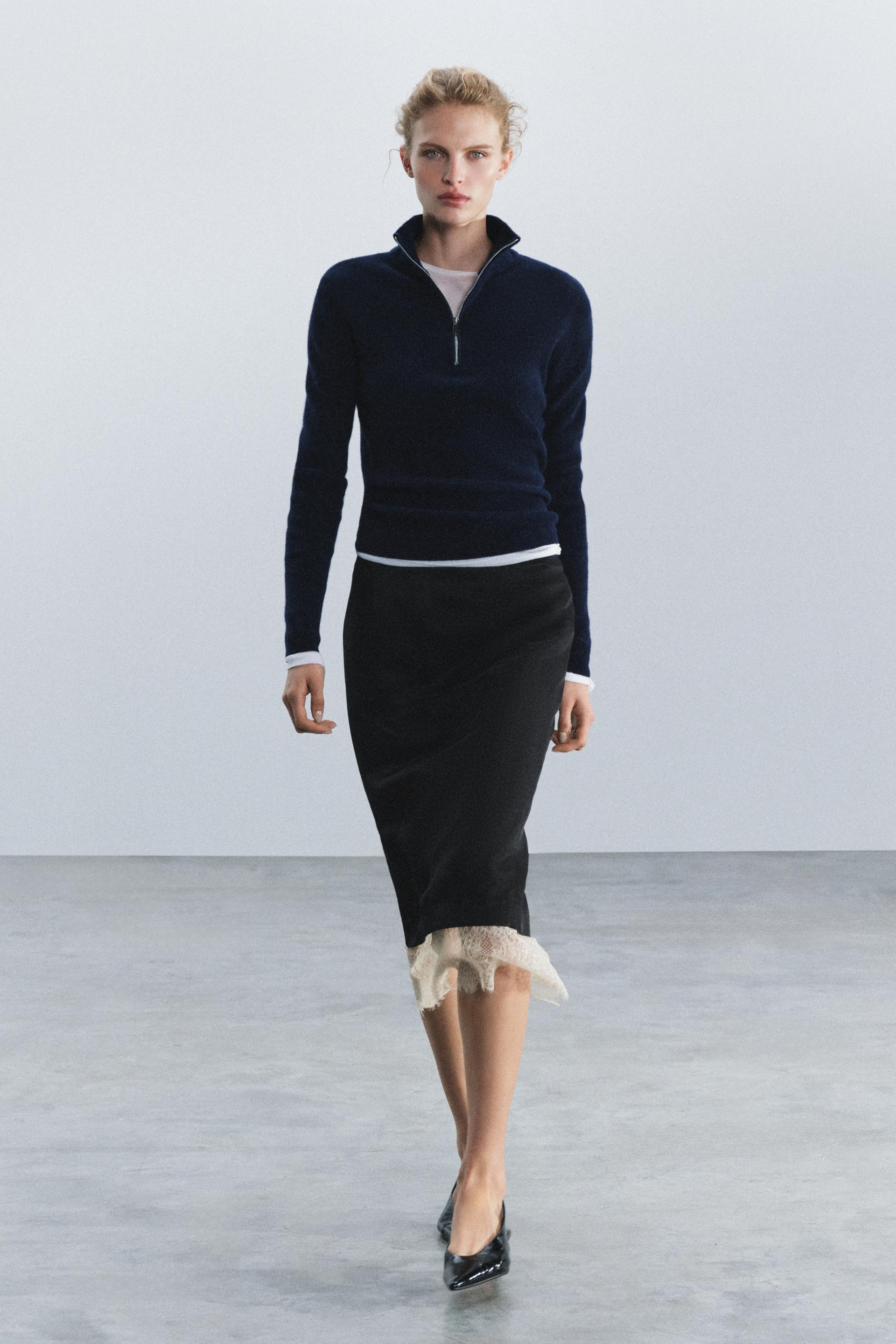 ZW COLLECTION LACE SKIRT | Zara US