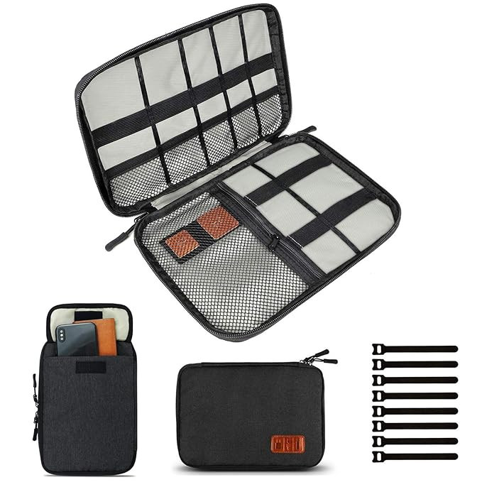 Travel Cable Organizer Bag, Electronics Accessories Carry Cases Portable Cord Organizer Bag for C... | Amazon (US)