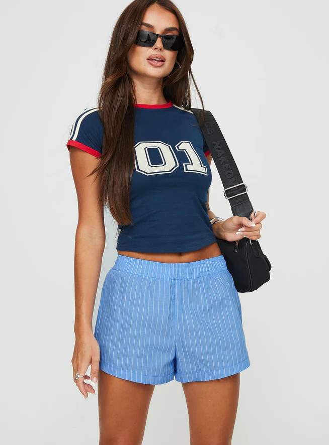 Maxxy Boxer Shorts Blue Stripe | Princess Polly US