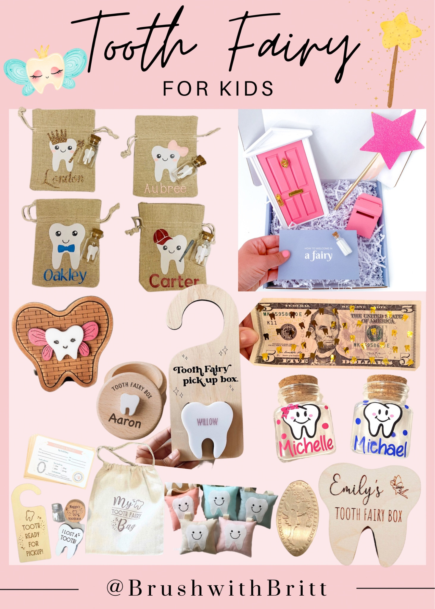 Tooth Fairy ideas for kids! 🧚🏻✨🦷 | tooth fairy, dental, dental hygienist, teeth crayons, tooth fairy gift, gifts from tooth fairy for kids, dental hygiene gifts, gifts for kids, lost tooth gift, tooth fairy kit, tooth fairy box, tooth box, baby teeth box, tooth fairy pillow, personalized, Etsy finds. 

#LTKunder50 #LTKFind #LTKkids